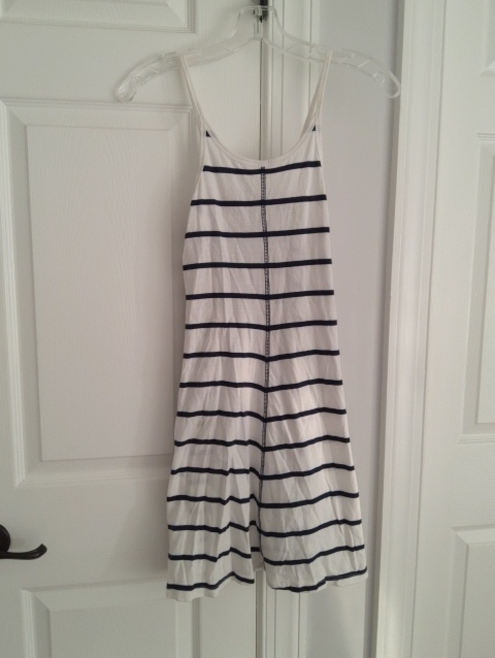 💥NWOT💥White & Navy Striped Girls' Spaghetti Strap Dress